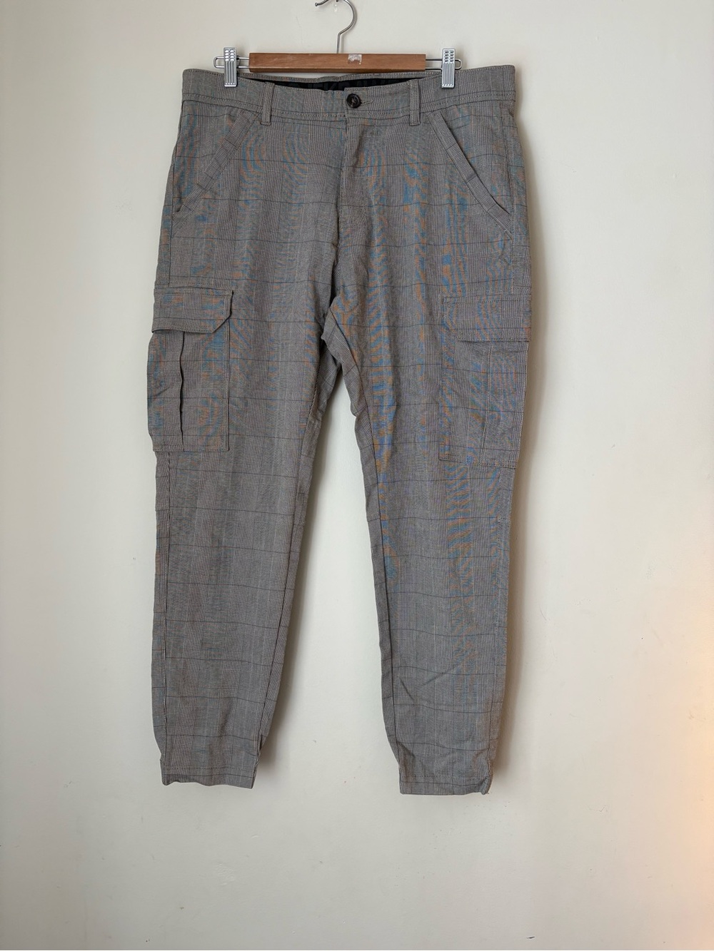 Projek Raw Gray Plaid Cargo Pants 34
